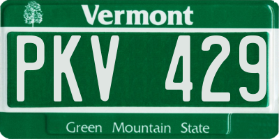 VT license plate PKV429