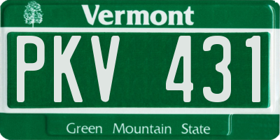 VT license plate PKV431