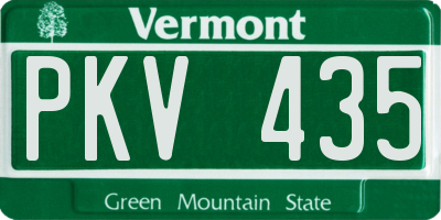 VT license plate PKV435