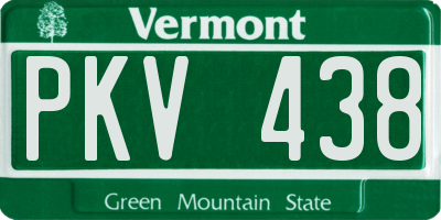 VT license plate PKV438