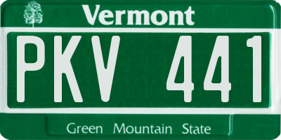 VT license plate PKV441