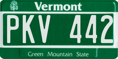 VT license plate PKV442