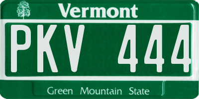 VT license plate PKV444