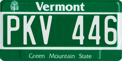 VT license plate PKV446