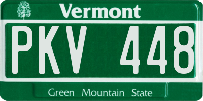 VT license plate PKV448