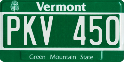 VT license plate PKV450