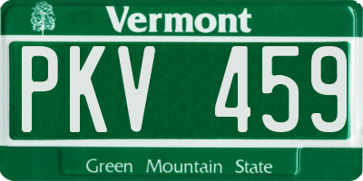 VT license plate PKV459