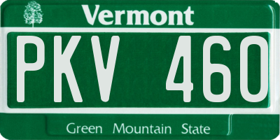 VT license plate PKV460