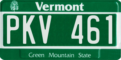VT license plate PKV461