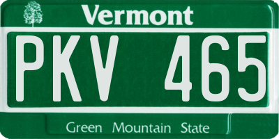 VT license plate PKV465