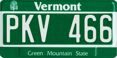 VT license plate PKV466