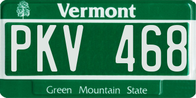 VT license plate PKV468