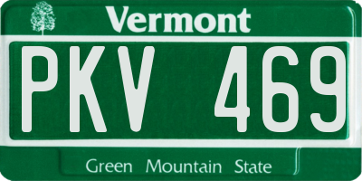 VT license plate PKV469