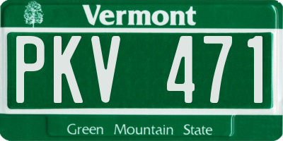VT license plate PKV471