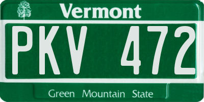 VT license plate PKV472