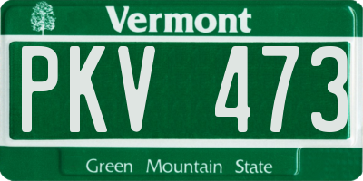 VT license plate PKV473