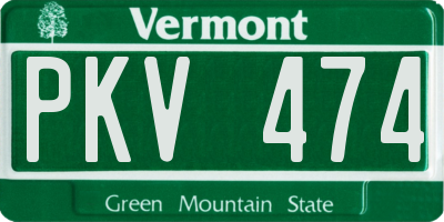 VT license plate PKV474