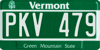 VT license plate PKV479