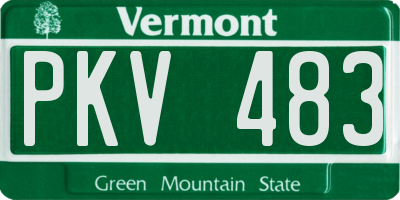 VT license plate PKV483