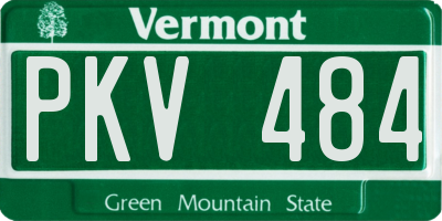 VT license plate PKV484