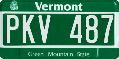 VT license plate PKV487