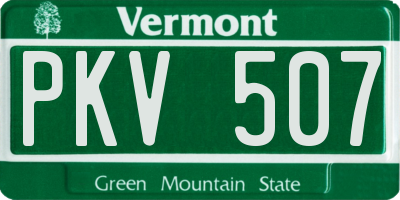 VT license plate PKV507