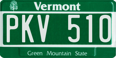 VT license plate PKV510