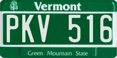 VT license plate PKV516