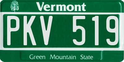VT license plate PKV519