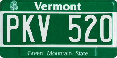 VT license plate PKV520