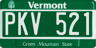 VT license plate PKV521
