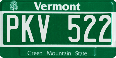 VT license plate PKV522