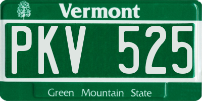 VT license plate PKV525