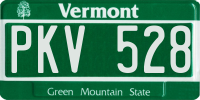 VT license plate PKV528