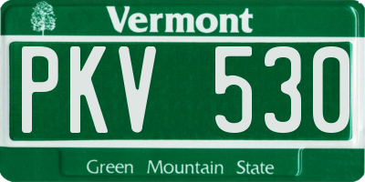 VT license plate PKV530