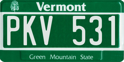 VT license plate PKV531