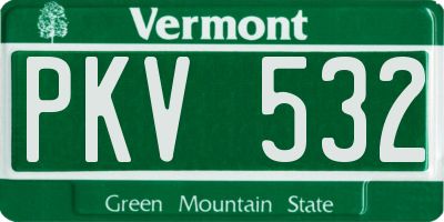 VT license plate PKV532