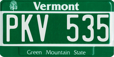 VT license plate PKV535