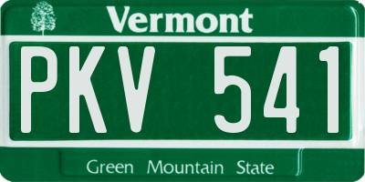 VT license plate PKV541
