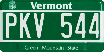 VT license plate PKV544