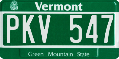 VT license plate PKV547