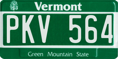 VT license plate PKV564