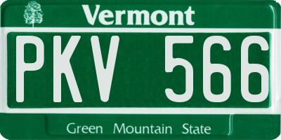 VT license plate PKV566