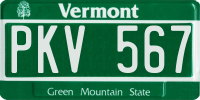 VT license plate PKV567
