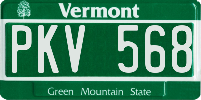 VT license plate PKV568