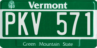 VT license plate PKV571