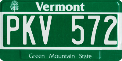 VT license plate PKV572