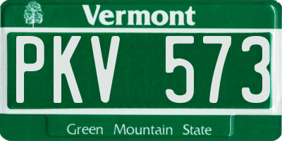 VT license plate PKV573