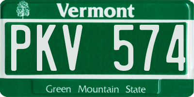 VT license plate PKV574