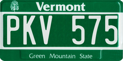 VT license plate PKV575